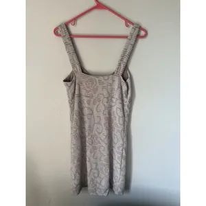Free People Medium Womens Dress Floral Bodycon Textured Tank Gray Cotton Blend thumbnail 5