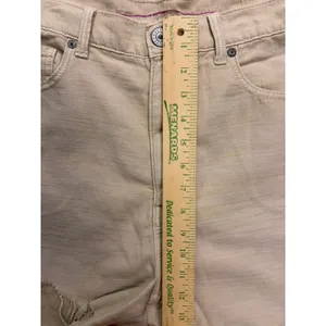 American Eagle Highest Rise Mom Short Women 12 Tan Distressed Raw Hem Casual thumbnail 8