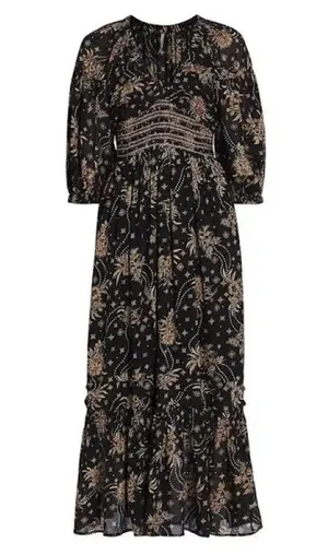 NWT Free People Women's Golden Hour Maxi Dress Black size XS thumbnail 2