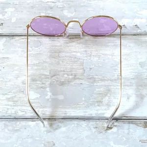 Purple Tinted Sunglasses Gold Metal Frames NEW Glasses Urban Outfitters thumbnail 3