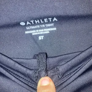Athleta Ultimate 7/8 Tight Black and Navy Pocket Leggings Small TALL #760 thumbnail 8