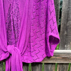 Purple Tie Cardigan Size M thumbnail 2