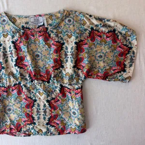 KAS New York Anthropologie Winterstar Mandala Print Blouse Women 6 Multi-Color thumbnail 4
