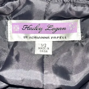 Hailey Logan‎ by Adrianna Papell Size 1/2 Mini Dress Gray Sparkle Strapless Prom thumbnail 8
