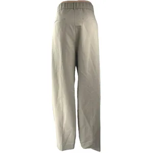 Abercrombie & Fitch Cream White High Waisted Wide Leg Trousers Dress Pants Sz 33 thumbnail 3