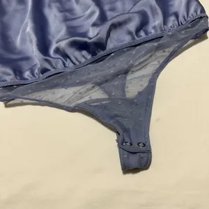Abercrombie Women’s Cowl Neck Purplish Blue Bodysuit Top Sz S Small thumbnail 5