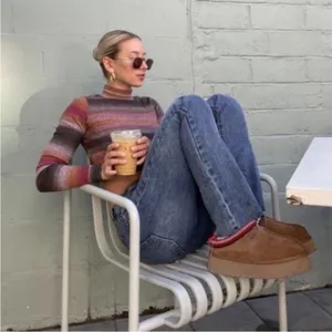 UGG Tazz Platform Slippers in Chestnut thumbnail 2