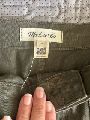 Madewell Olive High-Rise Utility Ankle Pants thumbnail 4