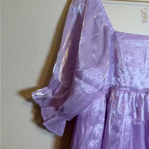 Baltic Born Medea Babydoll Chiffon Mini Dress In Lilac‎ Purple thumbnail 3