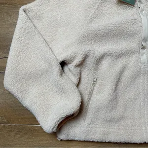 NWT Cozy Quarter Zip in Sand Tan Sherpa Fleece Size XS/S thumbnail 4