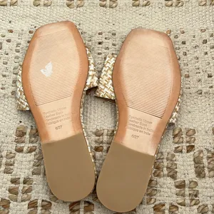 Jeffrey Campbell Raffia Slide Sandals NEW 6 Spring Summer Vacation thumbnail 3