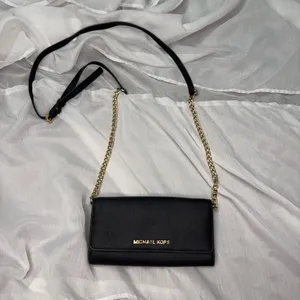 Michael Kors Jet Set Travel Saffiano Leather Smartphone Chain Wallet Crossbody thumbnail 4