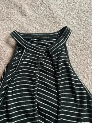 American Eagle Black Striped  Dress thumbnail 4