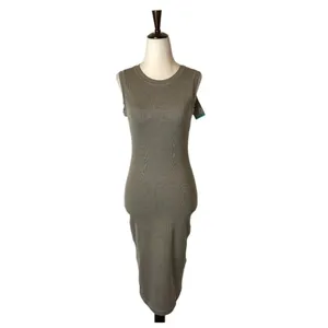 Prana Tan Mink‎ Heather Crew Neck Sleeveless Becksa Dress Size XS thumbnail 2
