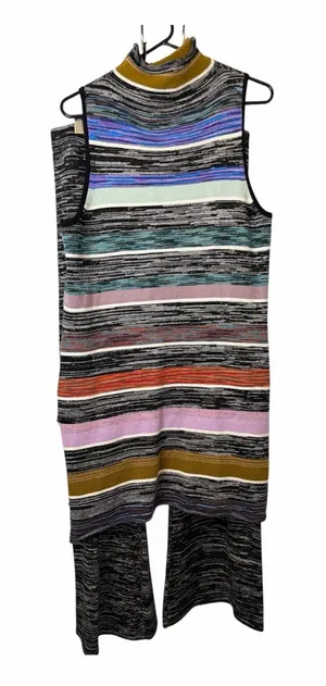 Anthropologie Space Dyed Sleeveless Sweater Cowl Neck Tunic Lagenlook NWOT thumbnail 1
