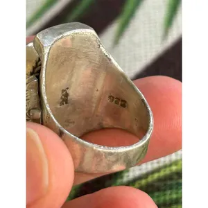925 sterling silver ring band size 9.75 15.93g lot d2 large ring thumbnail 8