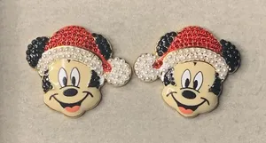 Disney X BaubleBar Santa Mickey Christmas Holiday Earrings thumbnail 1