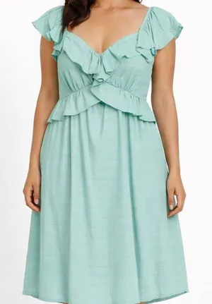 NEW Altar’d State Blue Mini Dress Size Large NWT thumbnail 1