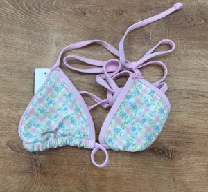 Frankies Bikinis floral pink top thumbnail 1