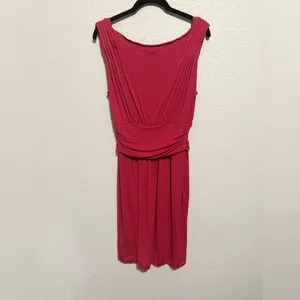 Max Studio Specialty Products Chic Sleeveless Red Midi Dress thumbnail 4