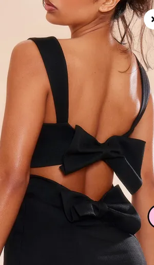 Bow Dress Black Size XS thumbnail 3