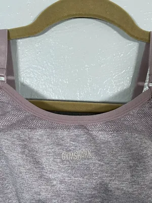 Gymshark Women S Heather Purple Flex Strappy Sports Bra Seamless Athleisure thumbnail 3