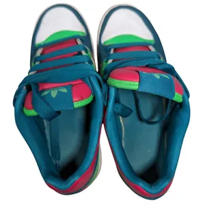 Adidas Forum Low Sneakers Women Size 7 Teal Pink Green‎ White Athletic Shoes thumbnail 8