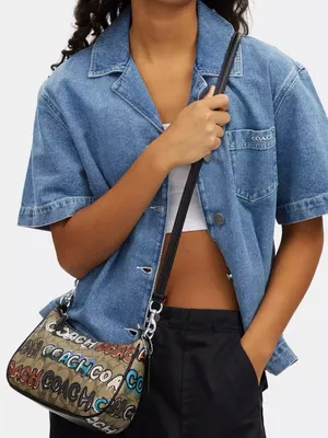 Coach X Mint + Serf Teri Shoulder Crossbody Bag, Graffiti, CM096 thumbnail 2