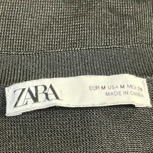 Zara Women's Black Short Sleeve Sheer Mesh Button Down Blouse Shirt Top Size M thumbnail 4