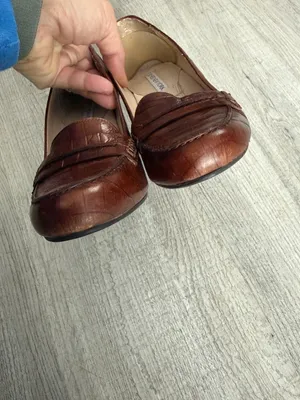 Jones New York Brown Croc-Embossed Loafer Heels Size 6 thumbnail 7