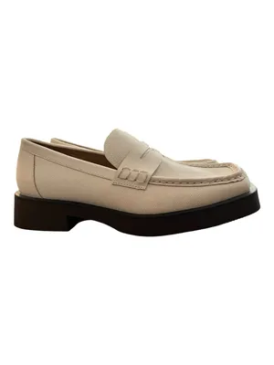 G.H. Bass Whitney Weejuns Penny Loafers Cream Textured Leather NWOB Women’s 8.5 thumbnail 8