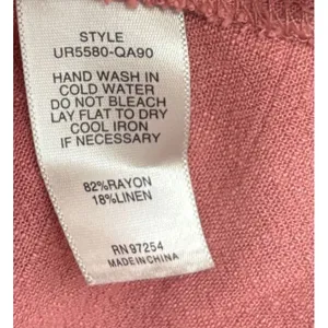 One Clothing Smocked Sundress Womens L Pink Button Up Linen‎ Blend Boho Cottage thumbnail 8