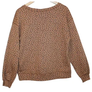 Abercrombie & Fitch Soft AF Brown Cheetah Crewneck Long Sleeve Sweatshirt Size M thumbnail 2