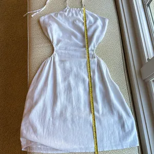 NWOT Abercrombie & Fitch White Open Back Halter Mini Dress thumbnail 12