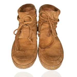 UGG Reid Moc Womens 8 Moccasin Booties‎ Chestnut Brown Suede Ankle Boots thumbnail 3