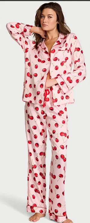 Victoria's Secret Pink Cherry-Print Women’s Pajama Set thumbnail 1