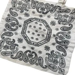 Madewell Reusabale Canvas Bandana Paisley Tote Cream thumbnail 2