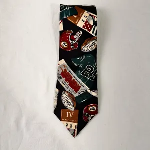 Andrew Rosetti Men's Tie NFL Super Bowl Silk Necktie Football Vintage Cravat thumbnail 8