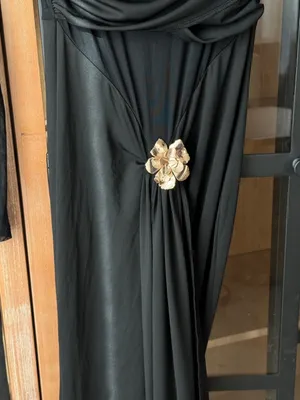 Meshki long sleeve mesh maxi dress brooch ruched embellished slip flower gold mock thumbnail 5