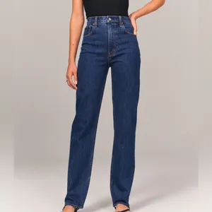Abercrombie & Fitch Dark Blue Straight Leg Jeans thumbnail 2