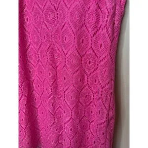 Lilly Pulitzer Dusk Pop Pink Metallic Shimmer Lace Slip‎ Mini Dress Crochet sz S thumbnail 3