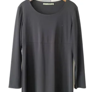 Y2K 90s Vintage Maxi Dress Long Sleeve Shift Column Minimalist Modesty Goth Vamp thumbnail 7
