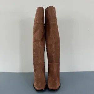 Antonio Melani Rilee Brown Suede‎ Over The Knee Tall Dress Boots thumbnail 4