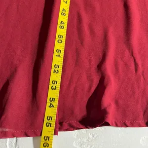 ANRABESS Maxi Dress‎ XL Maroon Sheer Lined Slit Dolman 3/4 Sleeve Elastic Waist thumbnail 3