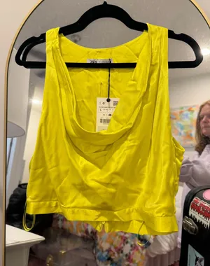 Yellow ZARA Crop Top thumbnail 1