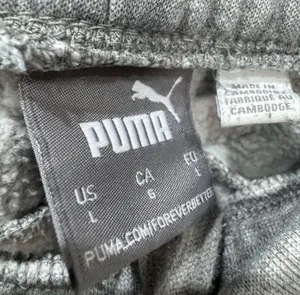 SALE! Gray Puma Elastic Waist Sweatpants Size L EUC thumbnail 5