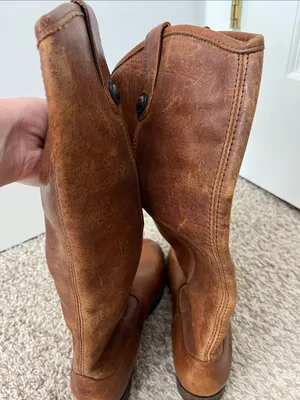 Frye Cara Boots in Cognac Leather - Size 6.5 B thumbnail 14