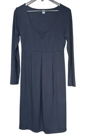 NWT Old Navy Maternity Black Crepe Fit & Flare Dress Sz M‎ thumbnail 1