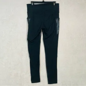 Athleta Faux Leather‎ Gleam Leggings Womens Medium Black High Rise Yoga Pants thumbnail 7