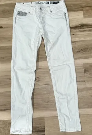 Miss Me Signature Ankle Skinny White Jeans Women’s 29 thumbnail 1